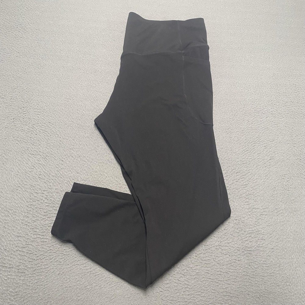 Halara Leggings Womens 2X Black Ankle Yoga Pockets Stretch Athletic Gym Running